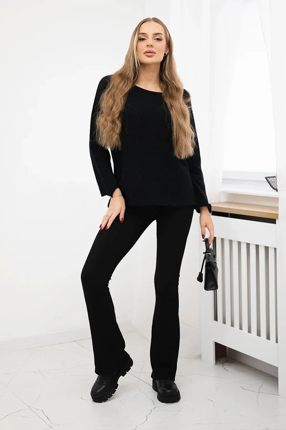 Pullover mit Rundhalsausschnitt schwarz