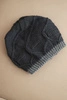 Women's winter hat made of wool with a woven pattern K443 graphite