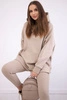 Baumwollset isoliertes sweatshirt + leggings hellbeige