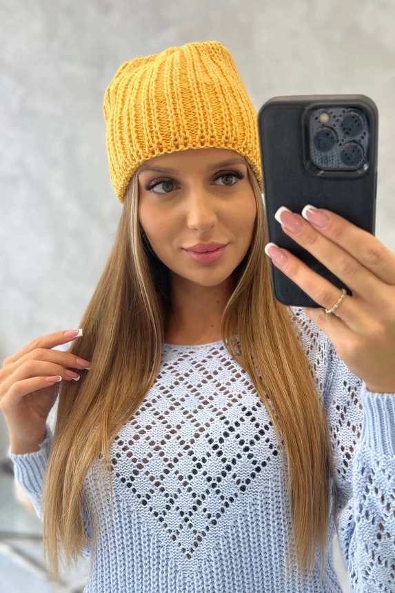 Women's cap Rebeka K345 mustard
