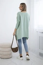 Blouse oversize with rainbow lips print dark mint