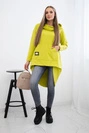 Sweatshirt with long back and hood kiwi