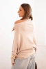 Damenpullover asymmetrisch aus Viskose Batwing beige