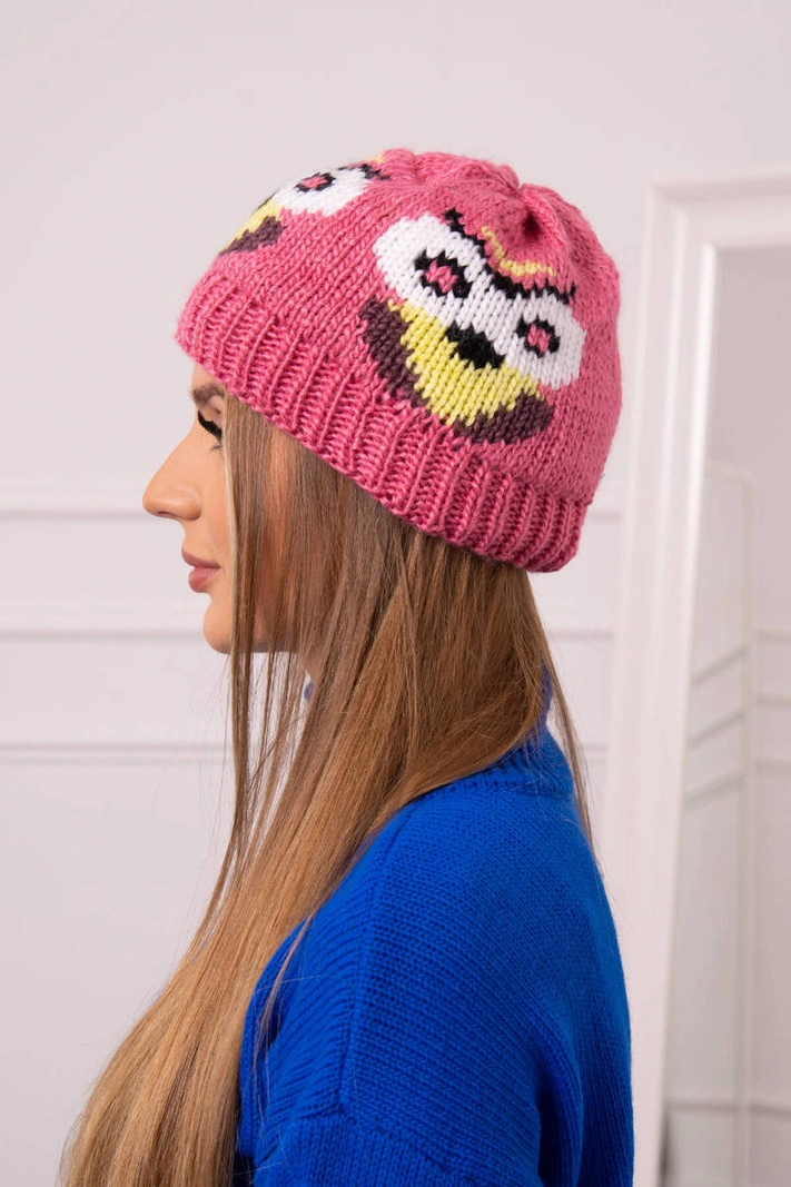 Women's cap Ofelia K349 dark pink