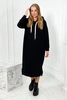 Long dress with a hood black