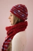 Damenset mit Schal Anika K304 rot