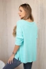 Blouse with necklace mint