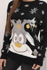 Sweter świąteczny z reniferem czarny