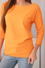 Women's blouse with a boat neckline orange