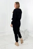 Komplet 3 w 1 bluza + top + spodnie czarny