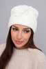 Women's wool winter hat with decorative crystals K399 black