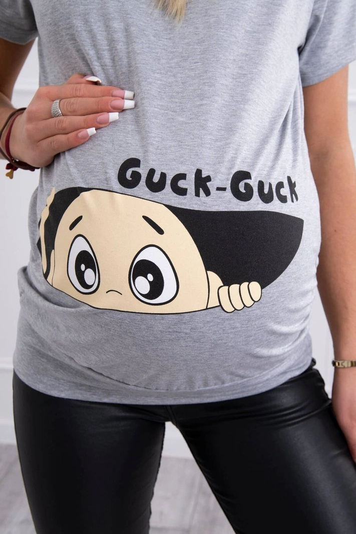 Těhotenská halenka Guck šedá