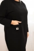 Plus Size women's dress butter with a pocket and 3/4 sleeve black