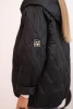 Women's quilted jacket with a hood black