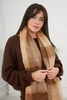 6060 Женский шарф коричневый + верблюжий
