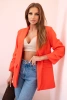 Elegantná bunda s chlopňami malina