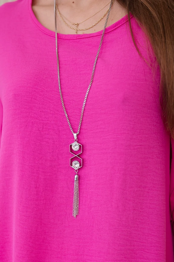 Set Bluse + Hose mit Anhänger Fuchsia