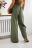 Muslin pants with a wide leg khaki