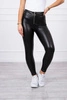 Pants with a decorative zipper at the front black