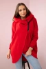 Sweatshirt mit kurzem Reißverschluss rot