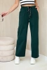 Punto pants with wide legs dark green