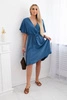 Dress with a plunging neckline denim