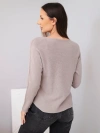 Damenpullover aus Viskose mit langen Ärmeln und Rundhalsausschnitt fango