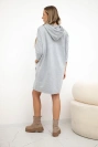 Kapuzenkleid grau