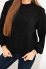 Damenpullover aus weichem Mohair schwarz