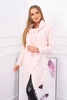 Tunic with envelope front dark Oversize powdered pink