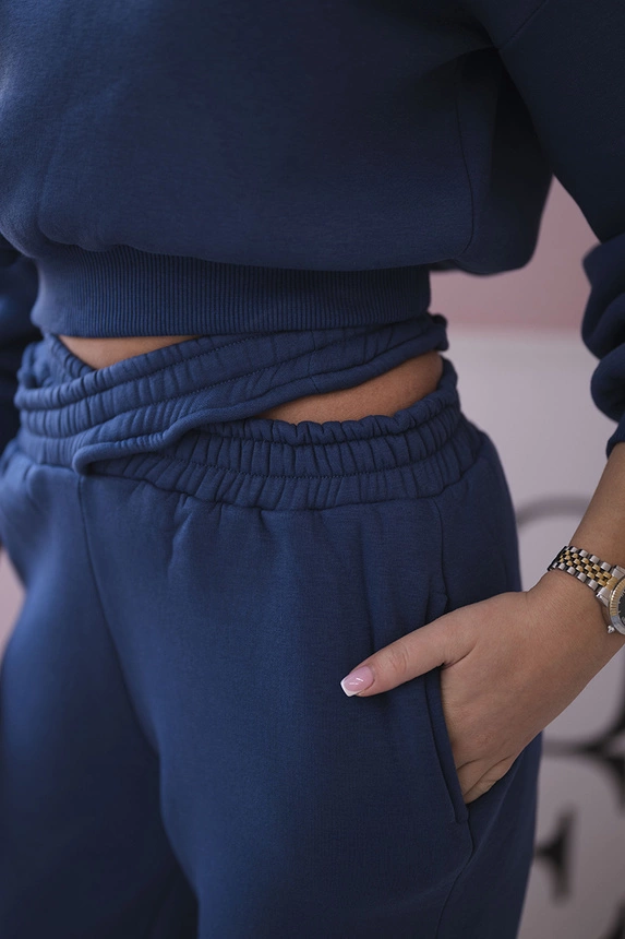 Isoliertes Set mit kurzem Denim-Sweatshirt