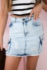Stretch denim skirt with pockets on the sides S/M-L/XL