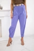 Summer Punto trousers with leg closure violet