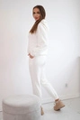 Sweatshirt set with a hood ecru