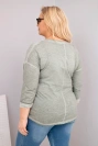Moteriška Plus Size marškiniai su užrašu Love You More khaki