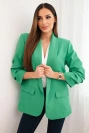 Elegantní sako s klopami světle zelené