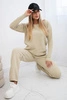 Sweater set sweatshirt + pants dark beige