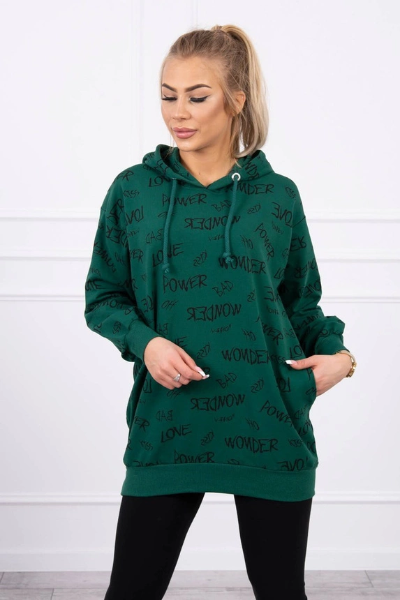 Sweatshirt mit Schriftzug grün
