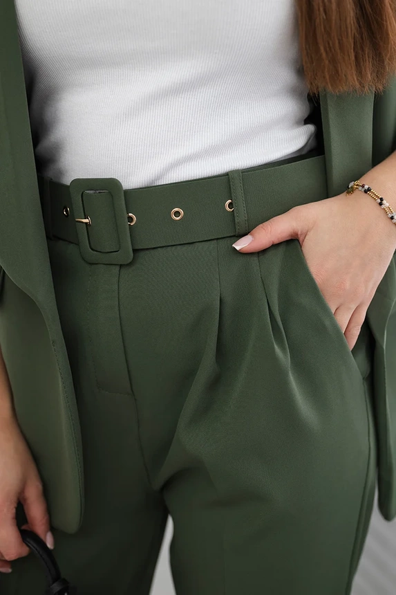 Elegant set of jackets and trousers khaki