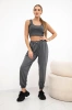 Graphitfarbenes Top+Hose-Set
