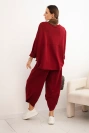 Cotton set sweatshirt + pants dark burgundy