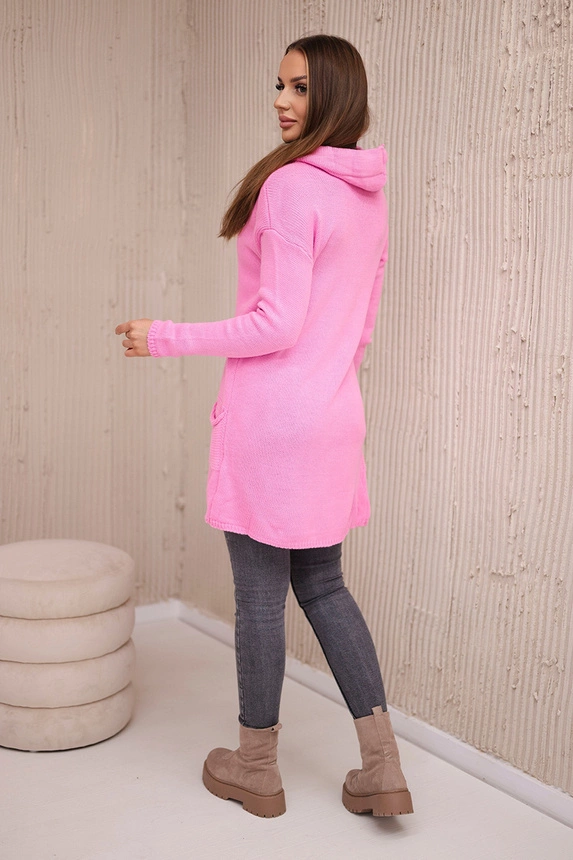Sweater with envelope bottom light pink