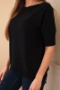 Women's short-sleeve viscose sweater black