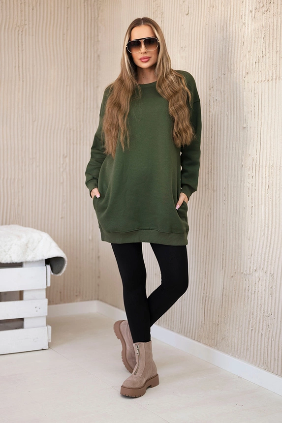 Isoliertes Sweatshirt mit kalifornischem Schriftzug khaki