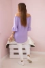 Spanish blouse with frills on the sleeve light purple