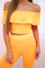 Set mit Rüschen orange neon