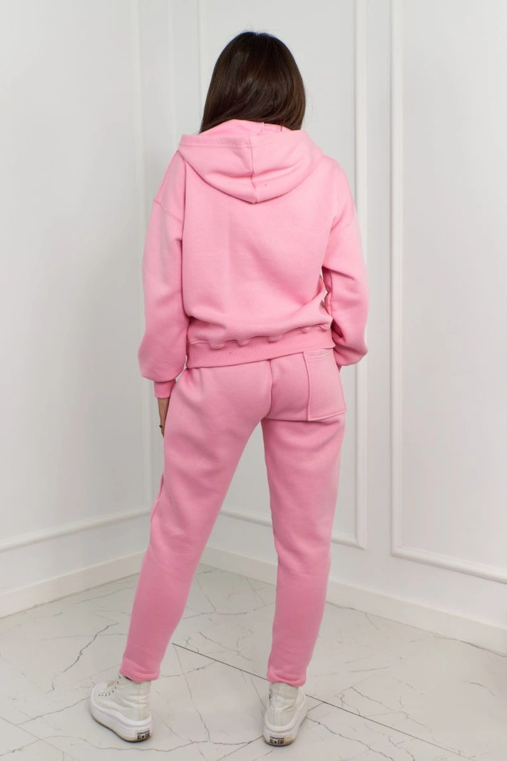 Insulated set sweatshirt + pants light pink