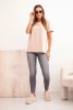 Women's cotton blouse in a classic cut beige