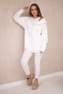 Set aus 3 in 1 Sweatshirt, Top und Leggings ecru