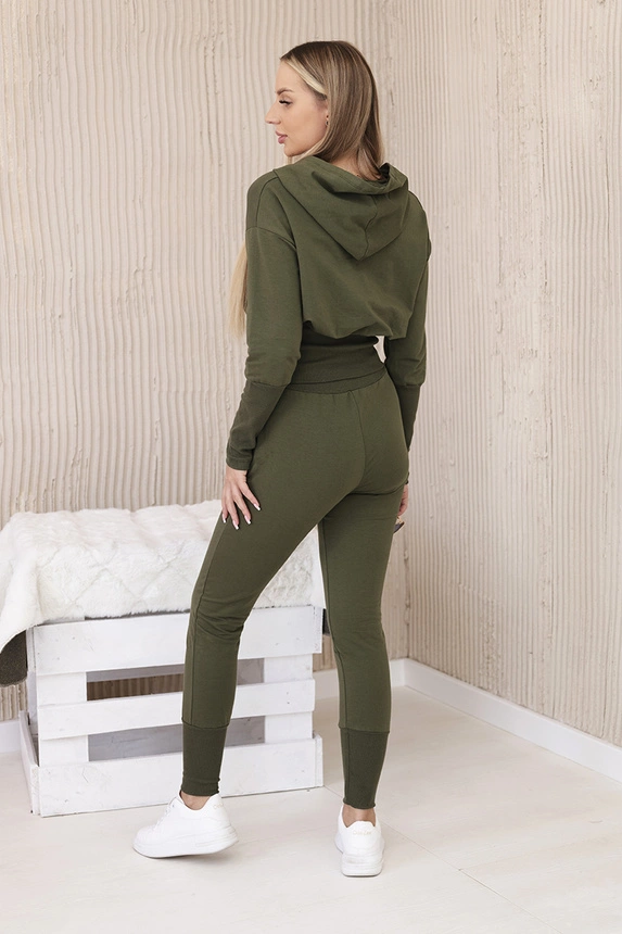 Set with wide cuffs khaki